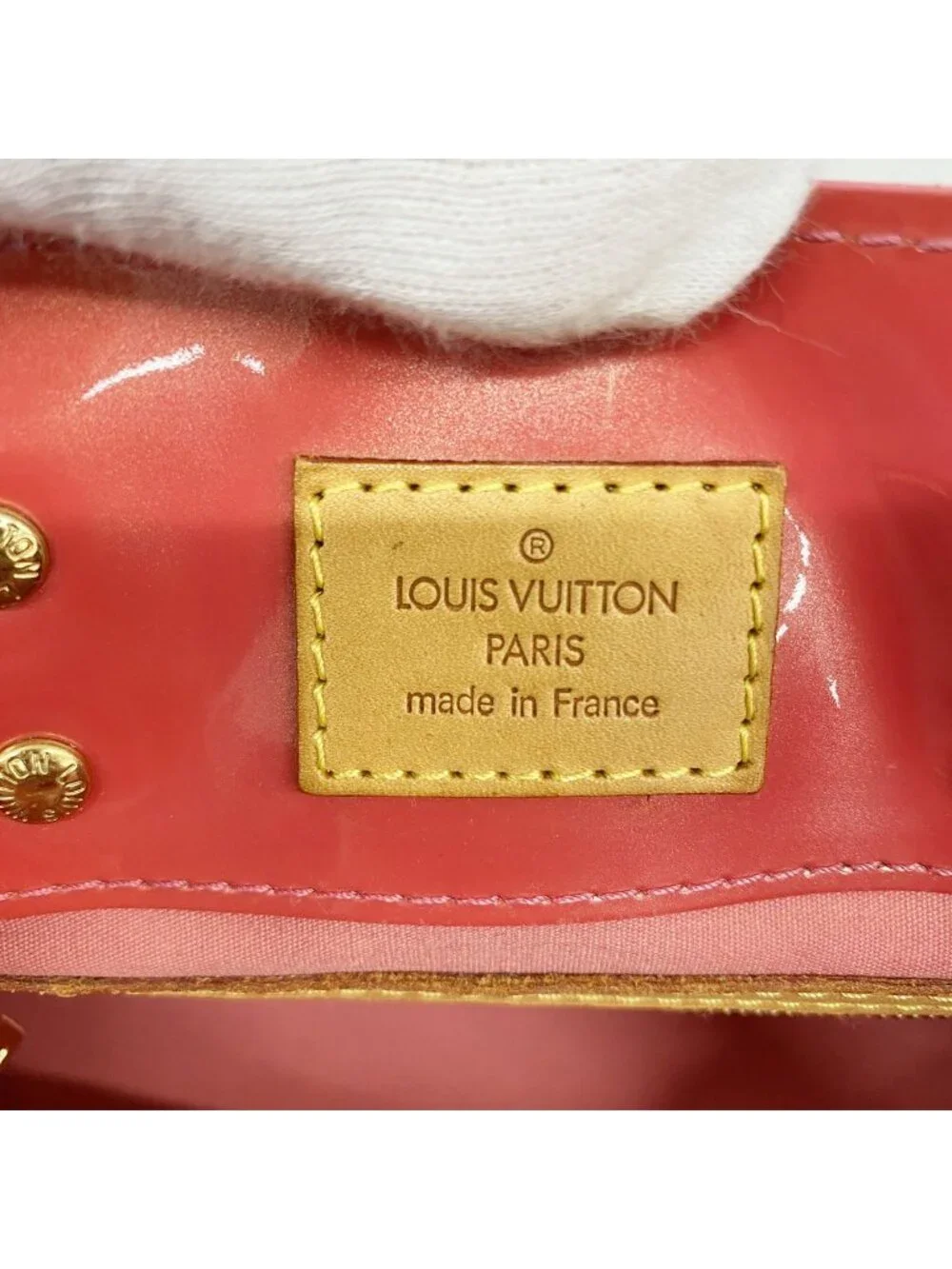 Louis Vuitton Handbag Vernis Reed PM Framboise